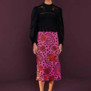 Farm Rio snake fruit midi skirt